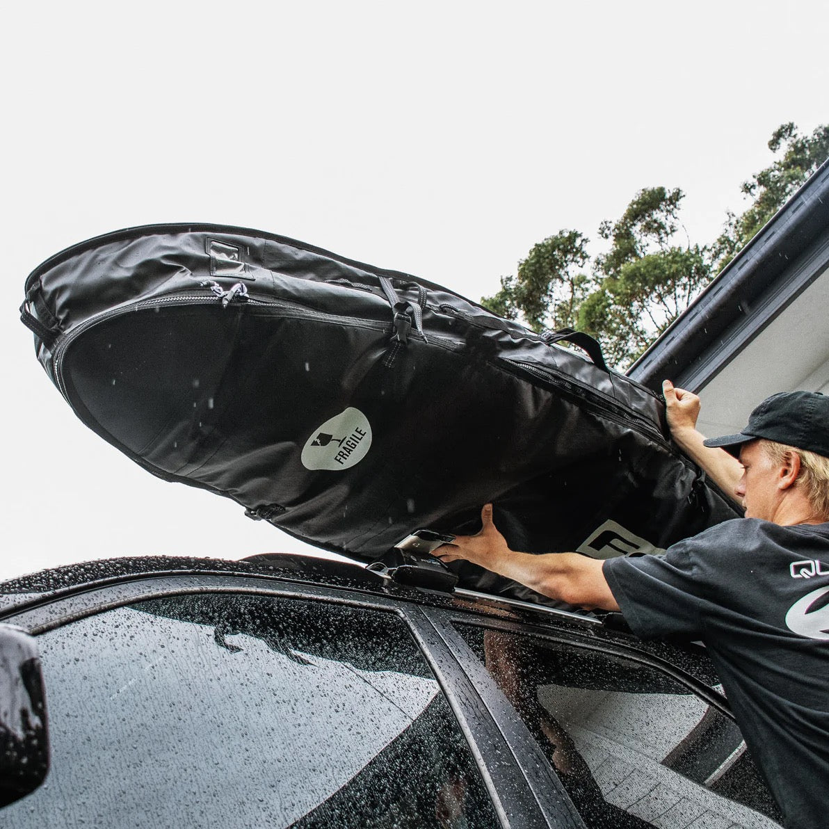 FCS board bag - Travel 2 Hybrid/Funboard bag Black-Grey