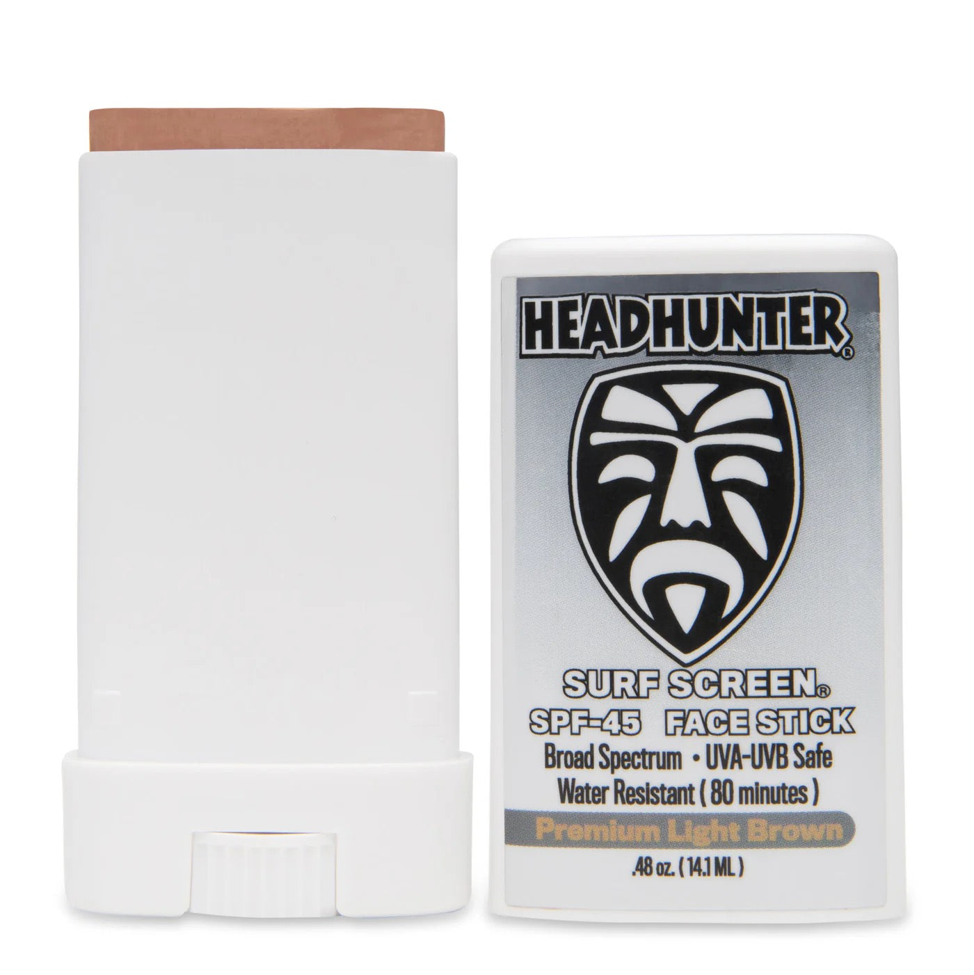Headhunter Reef-Safe Face Stick SPF-45 Lt. Brown Tinted