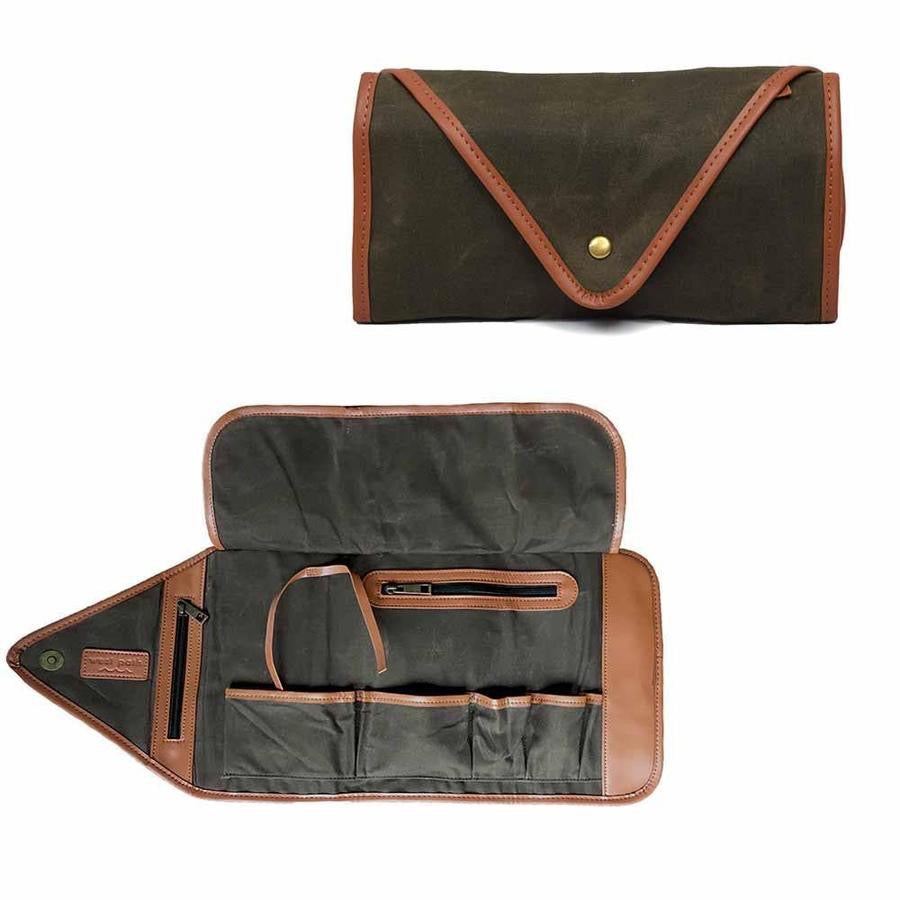 Waxed Canvas Roll-Up Surf Kit - Olive