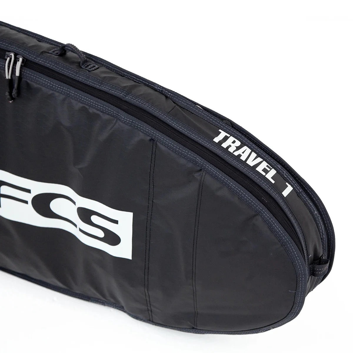FCS board bag - Travel 1 Hybrid/Funboard Bags Black-Grey