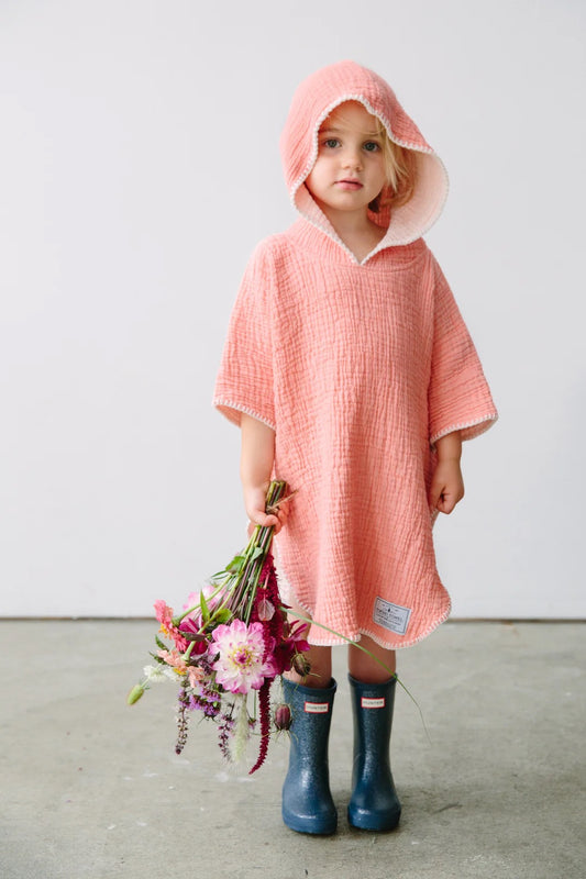 THE PEBBLE - Kid's Muslin Poncho - Tofino Towel Co.