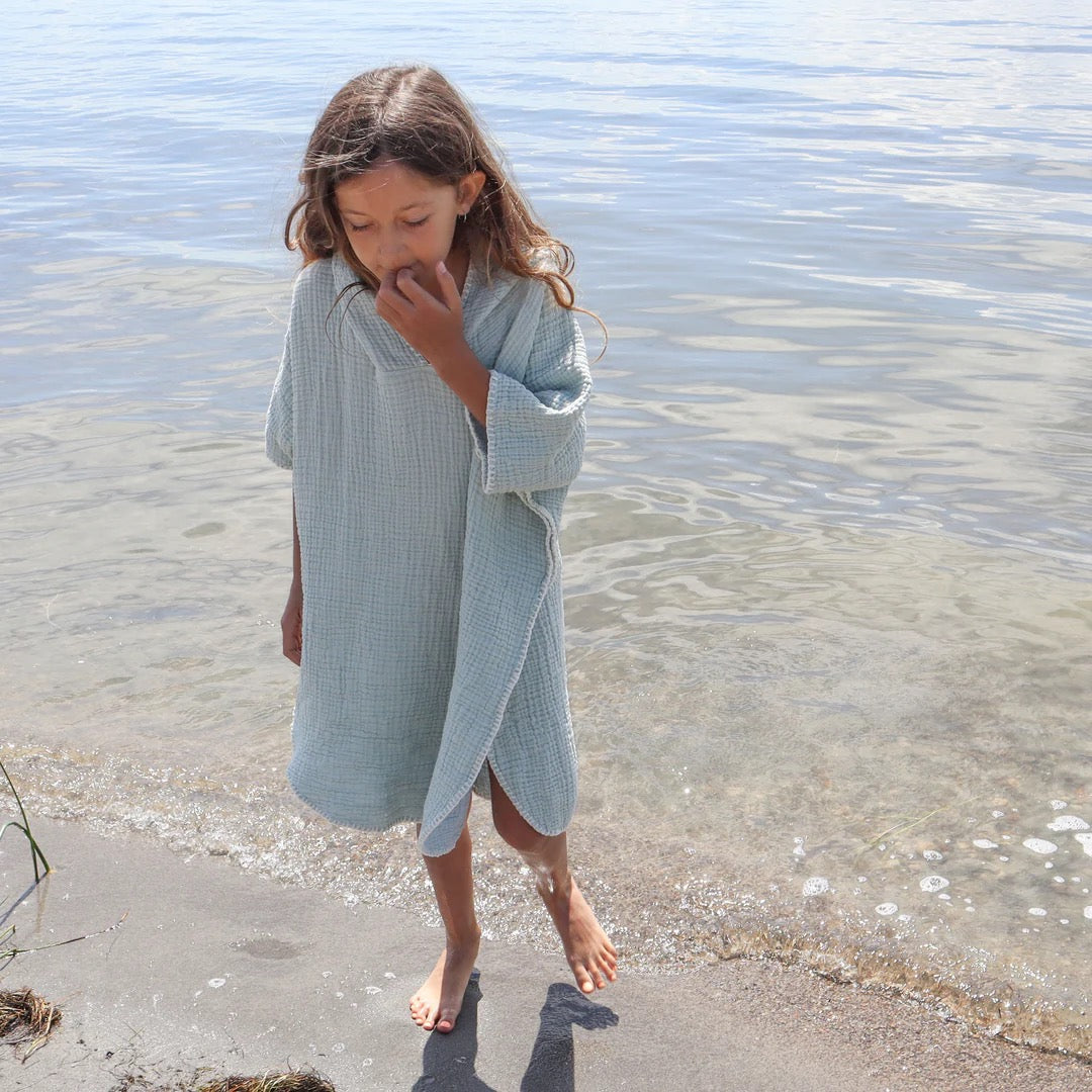 THE PEBBLE - Kid's Muslin Poncho - Tofino Towel Co.