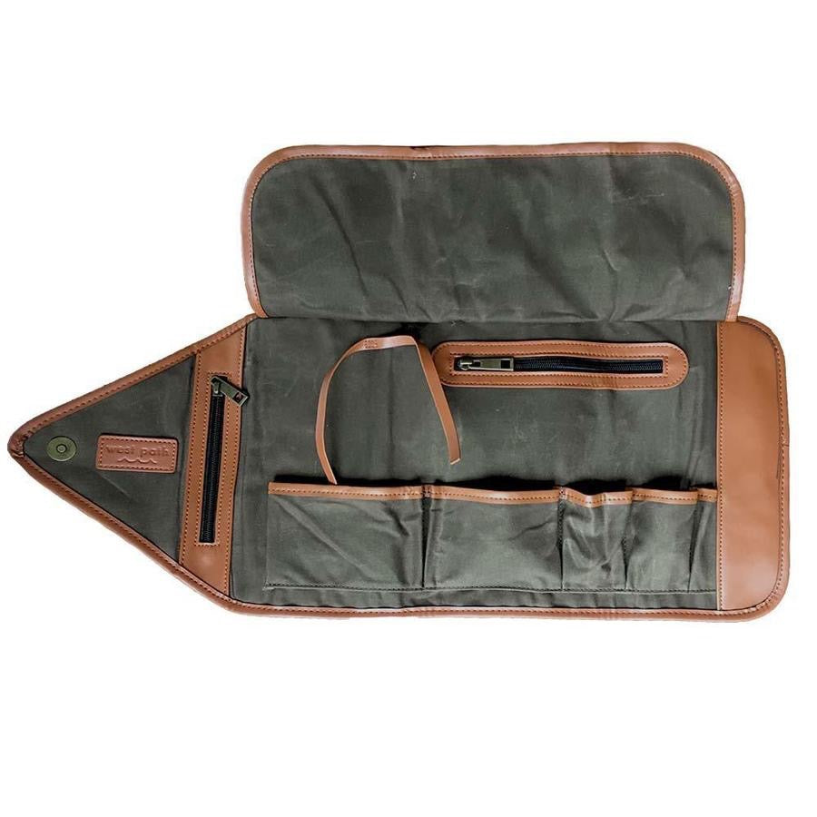 Waxed Canvas Roll-Up Surf Kit - Olive